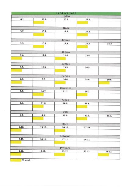 Svozy komunálního odpadu 2026